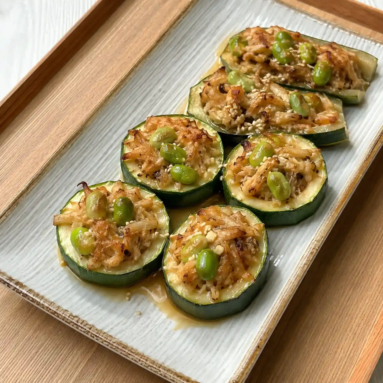 櫛瓜釀猴頭菇煎