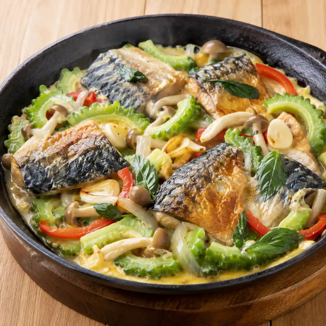 鯖魚苦瓜鍋塌