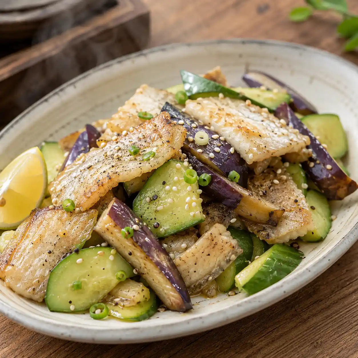 椒鹽香煎白帶魚大黃瓜