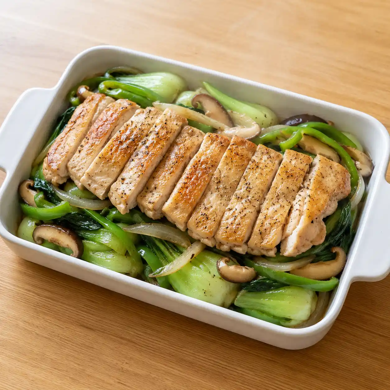 雞肉片青江菜香煎盒