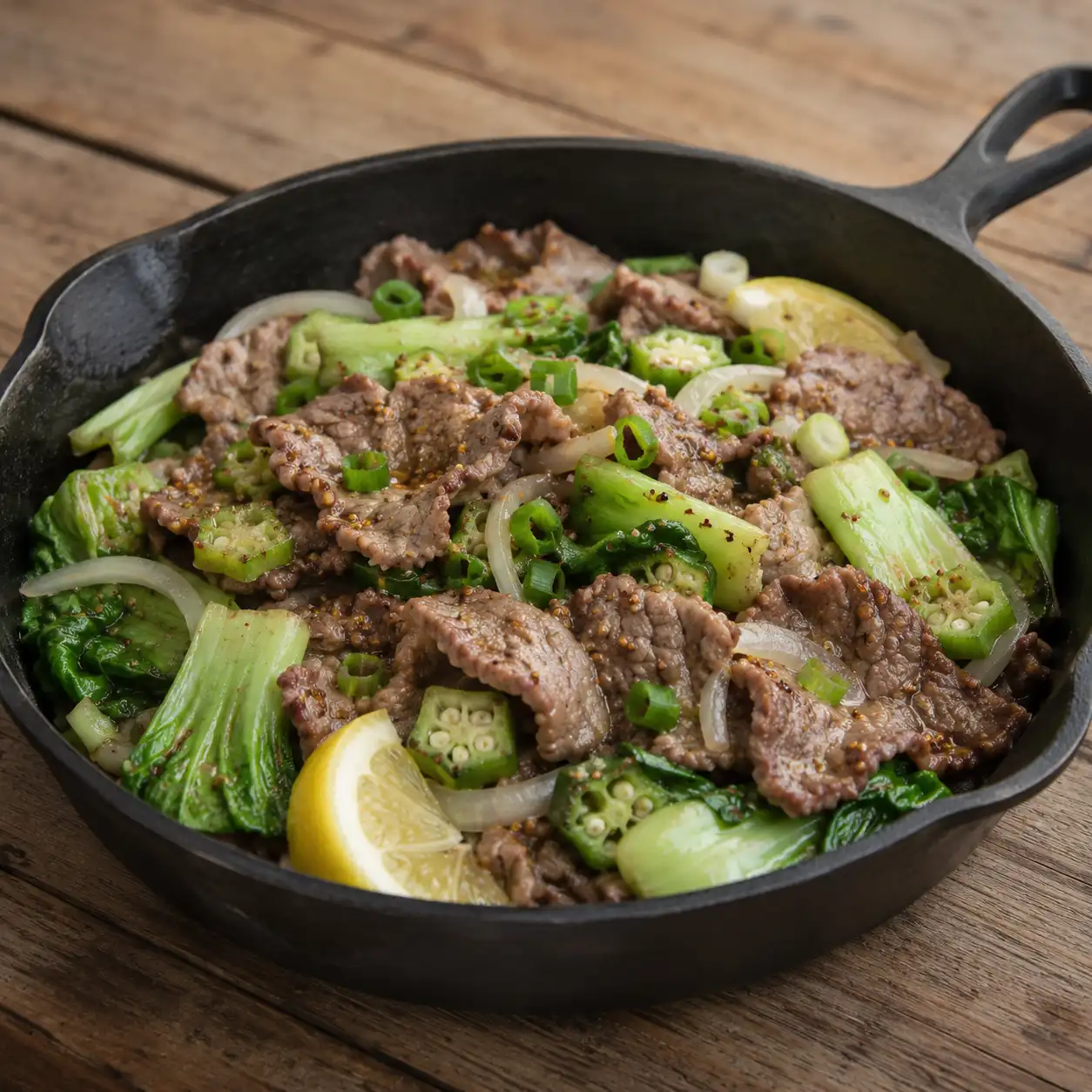 牛肉片青江菜鍋塌