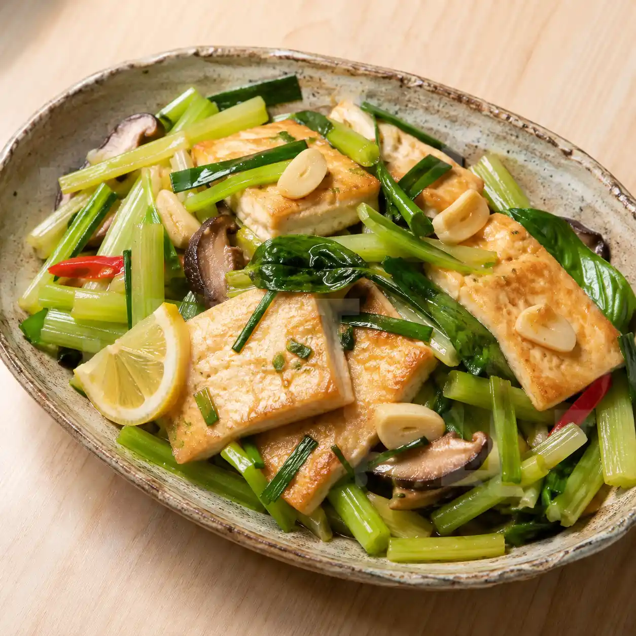 嫩豆腐芹菜鍋塌