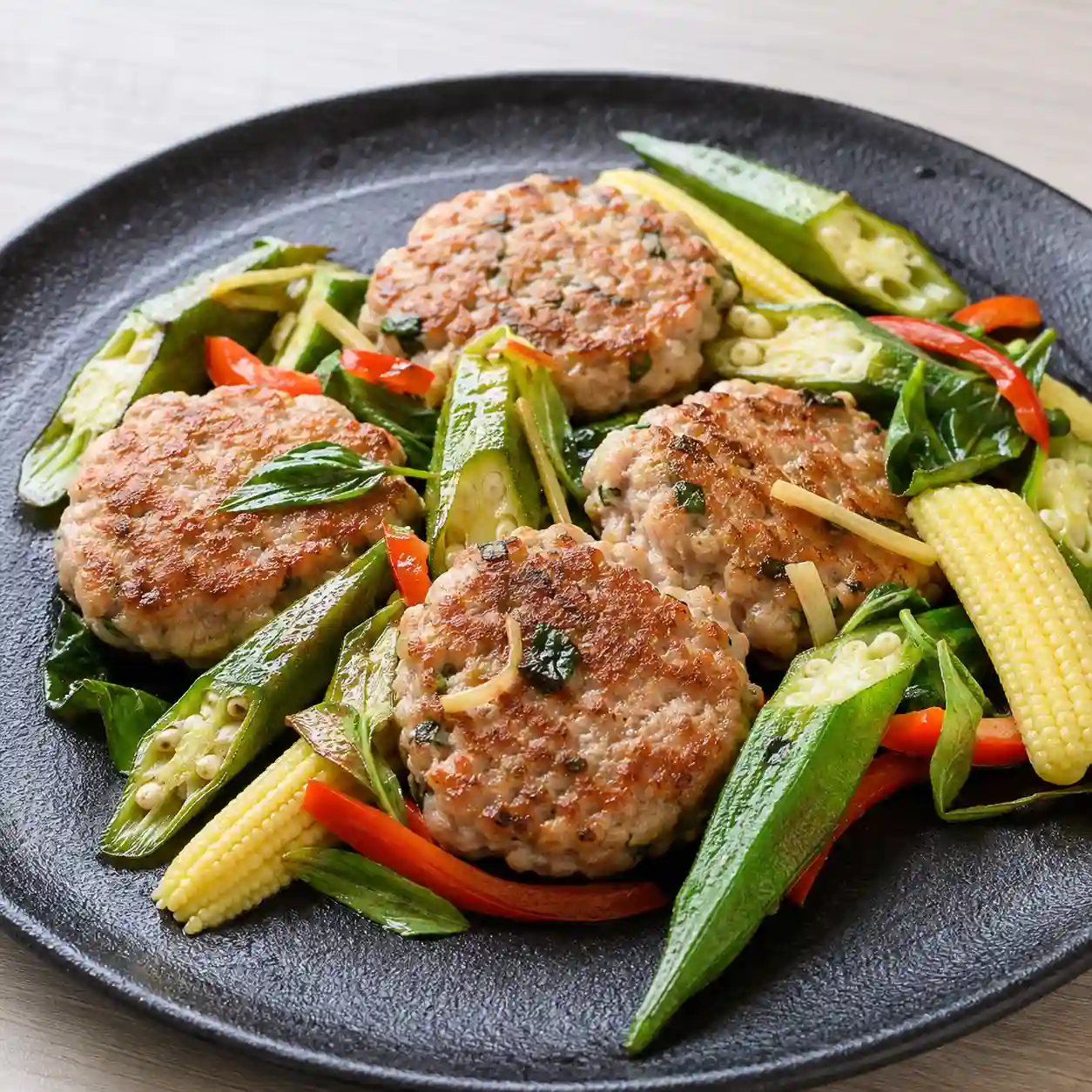 瘦肉餅秋葵香煎盒