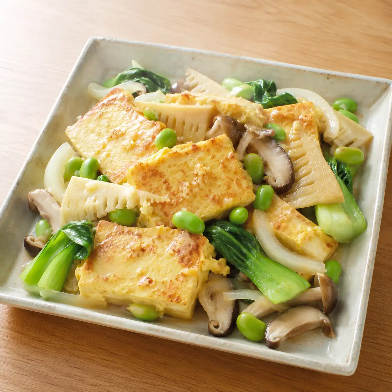 蛋豆腐毛豆香煎盒