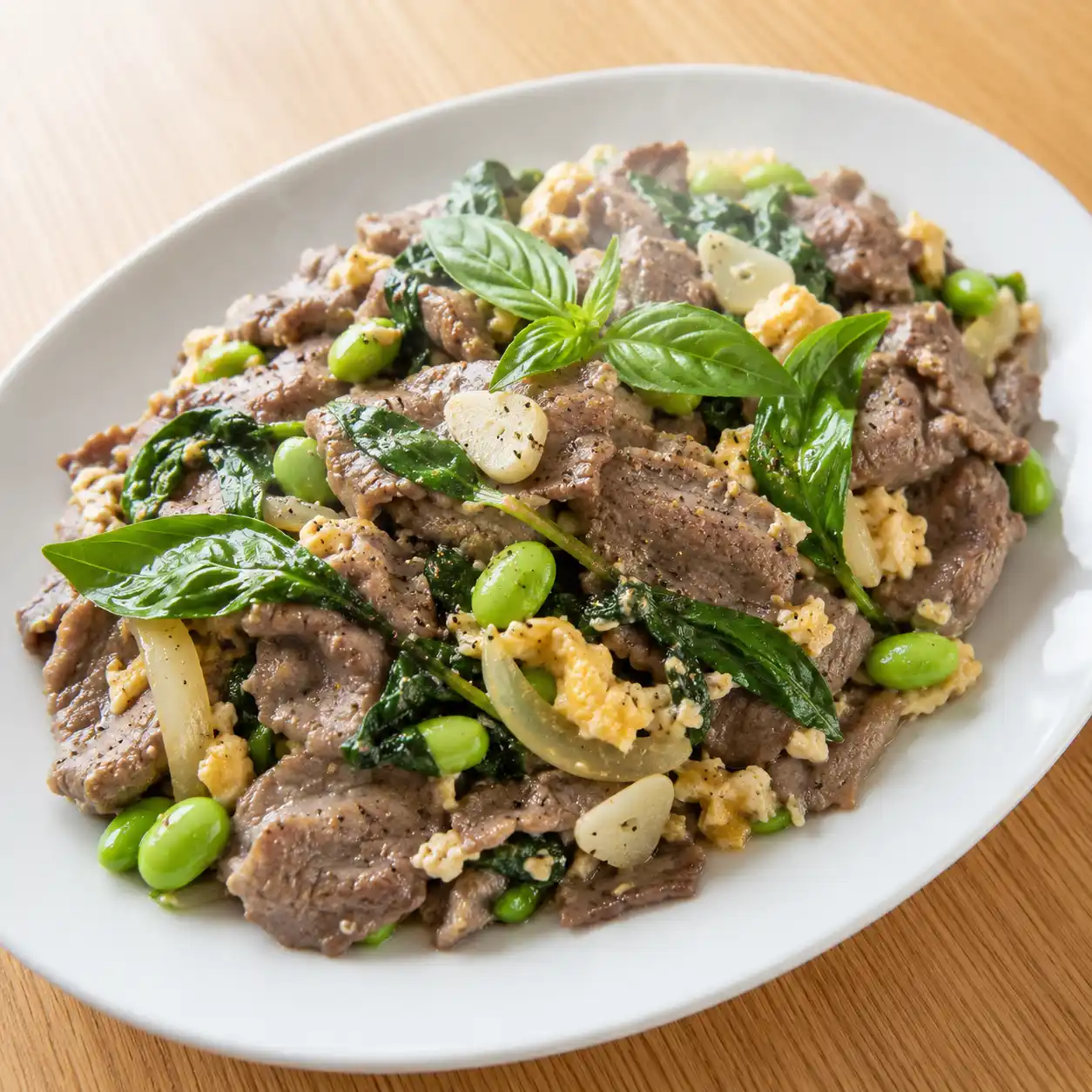 羅勒牛肉片薄煎