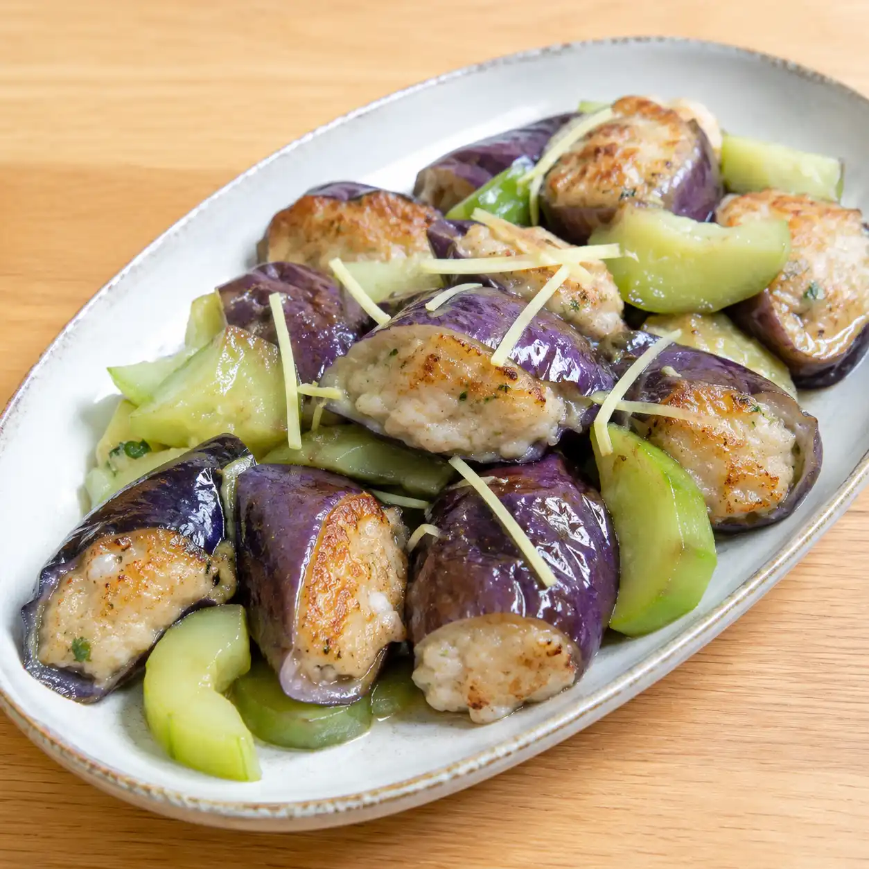 茄子釀鯛魚煎