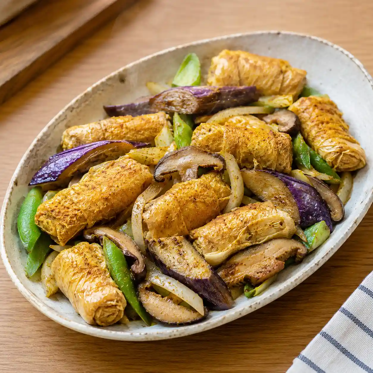 咖哩豆包卷薄衣酥炸