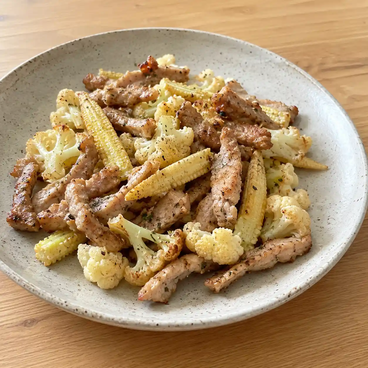 瘦肉絲玉米筍香酥烤