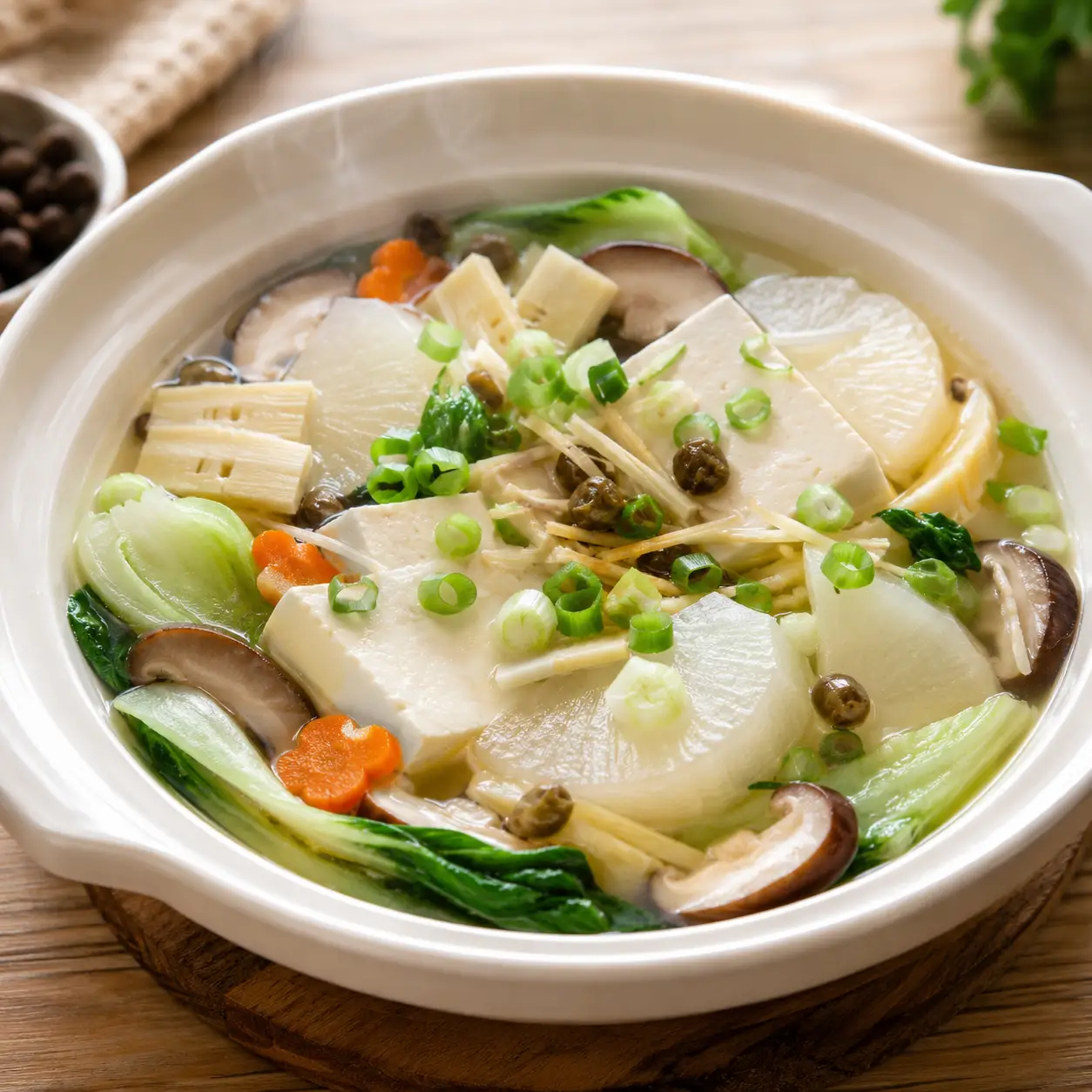 清蒸嫩豆腐白蘿蔔