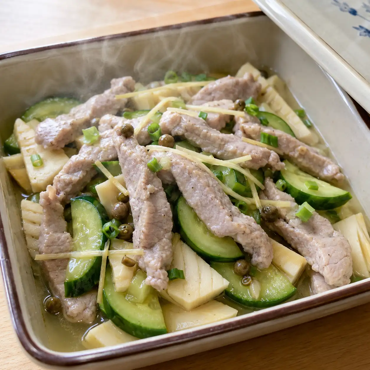 破布子豬柳蒸盒