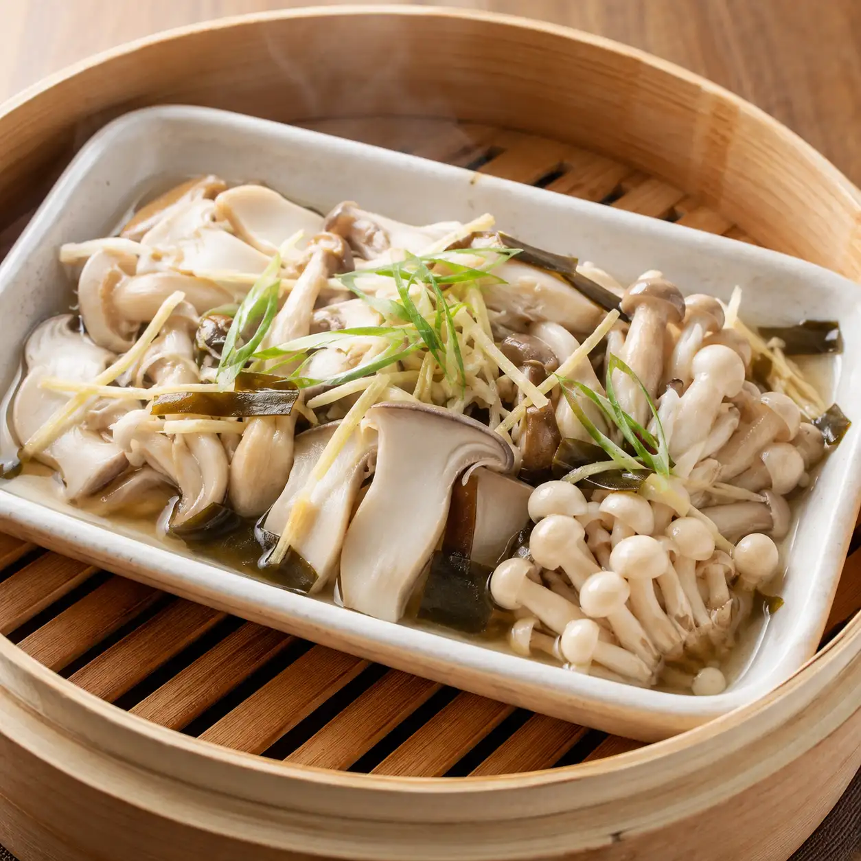 昆布白精靈菇杏鮑菇蒸