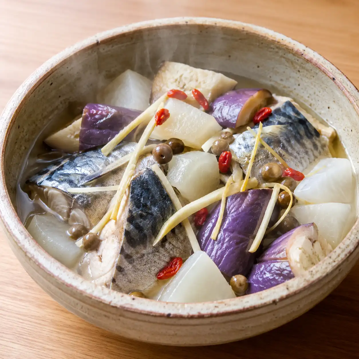 鯖魚白蘿蔔蒸盅