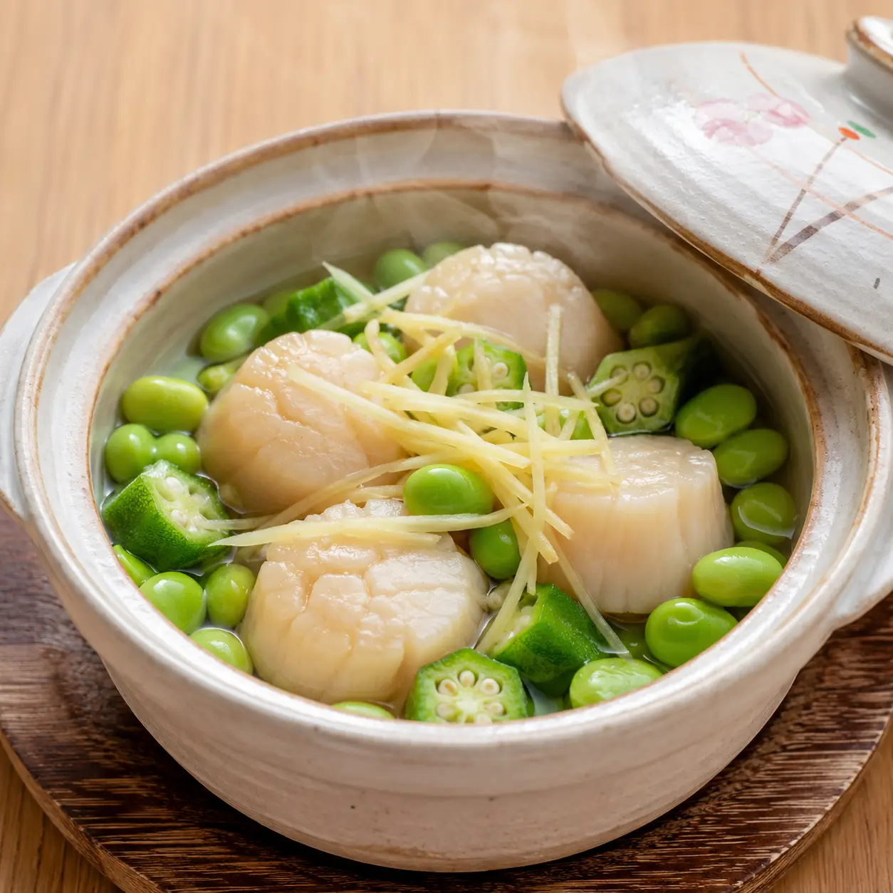 干貝毛豆蒸盅