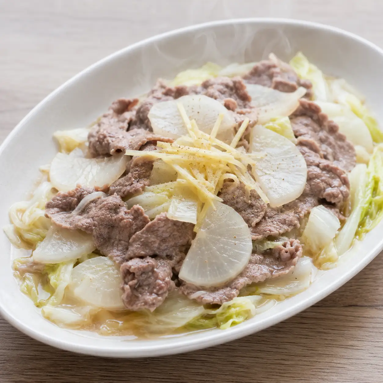 梅香牛肉片白蘿蔔蒸