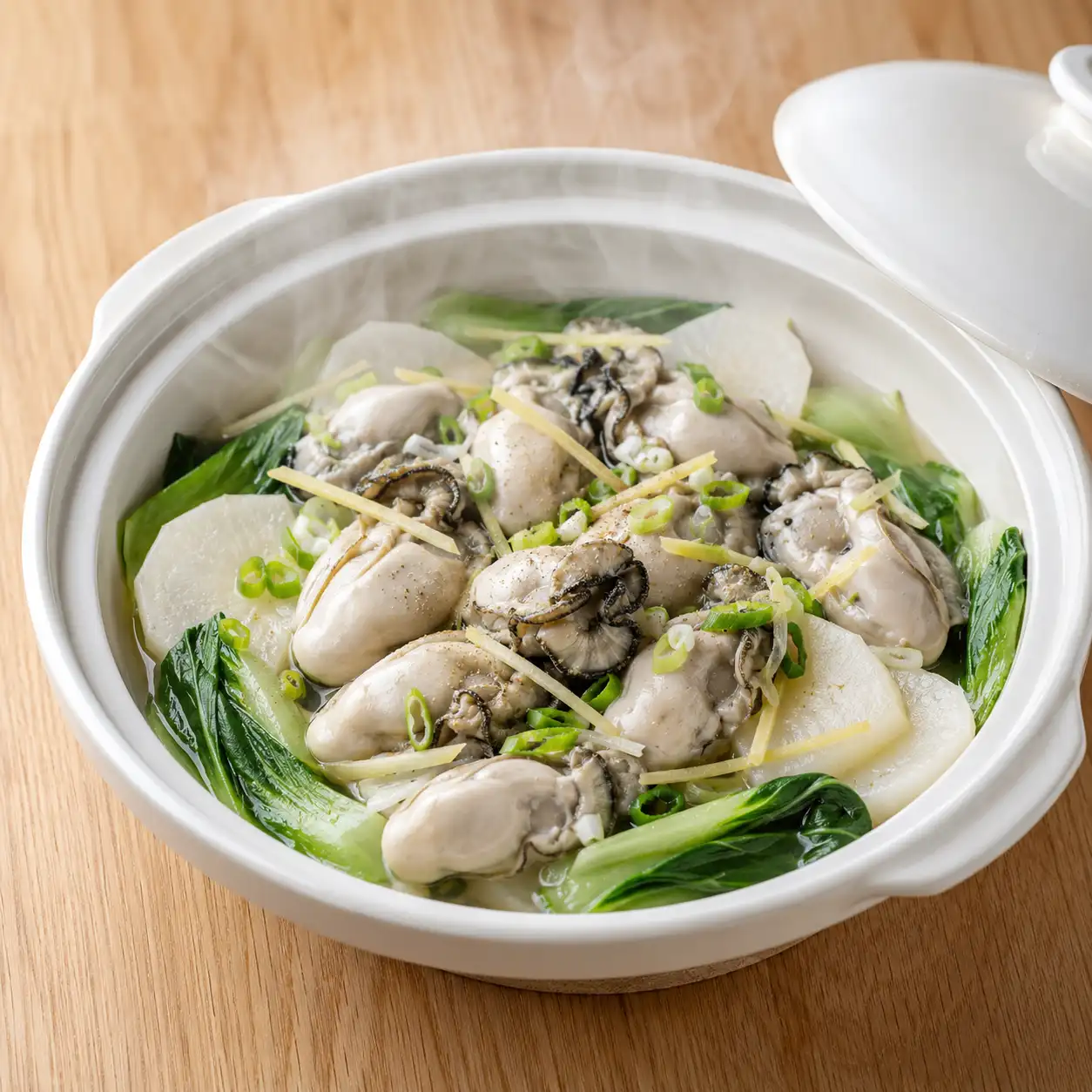白胡椒鮮蚵蒸盒小白菜