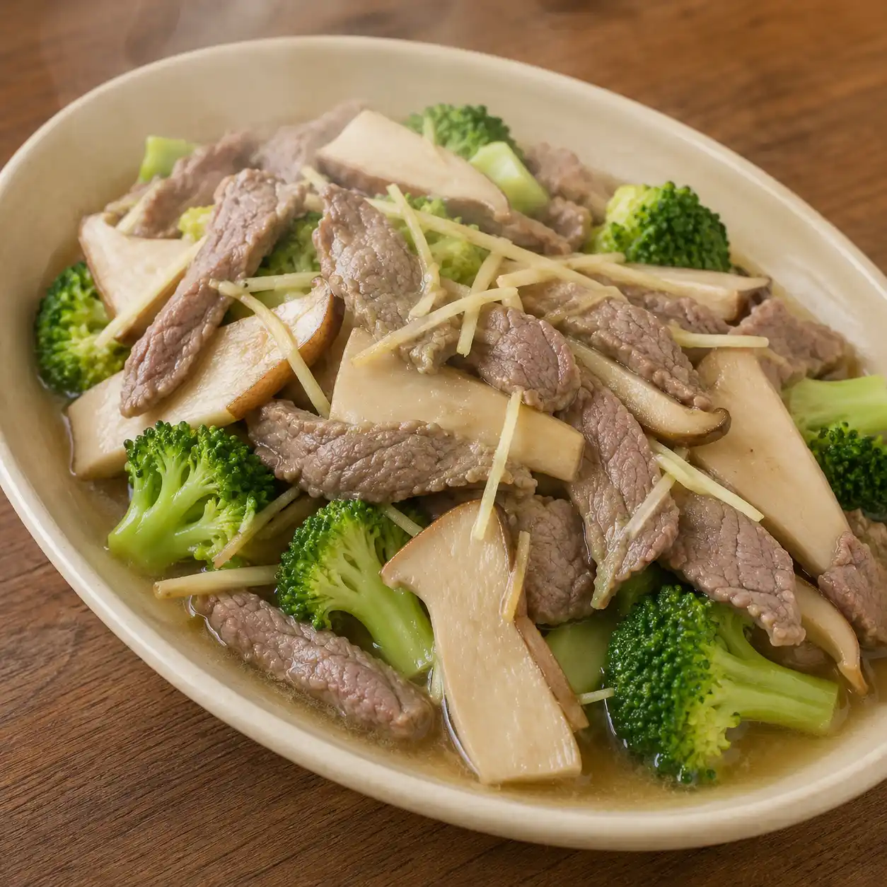 味噌牛柳杏鮑菇蒸
