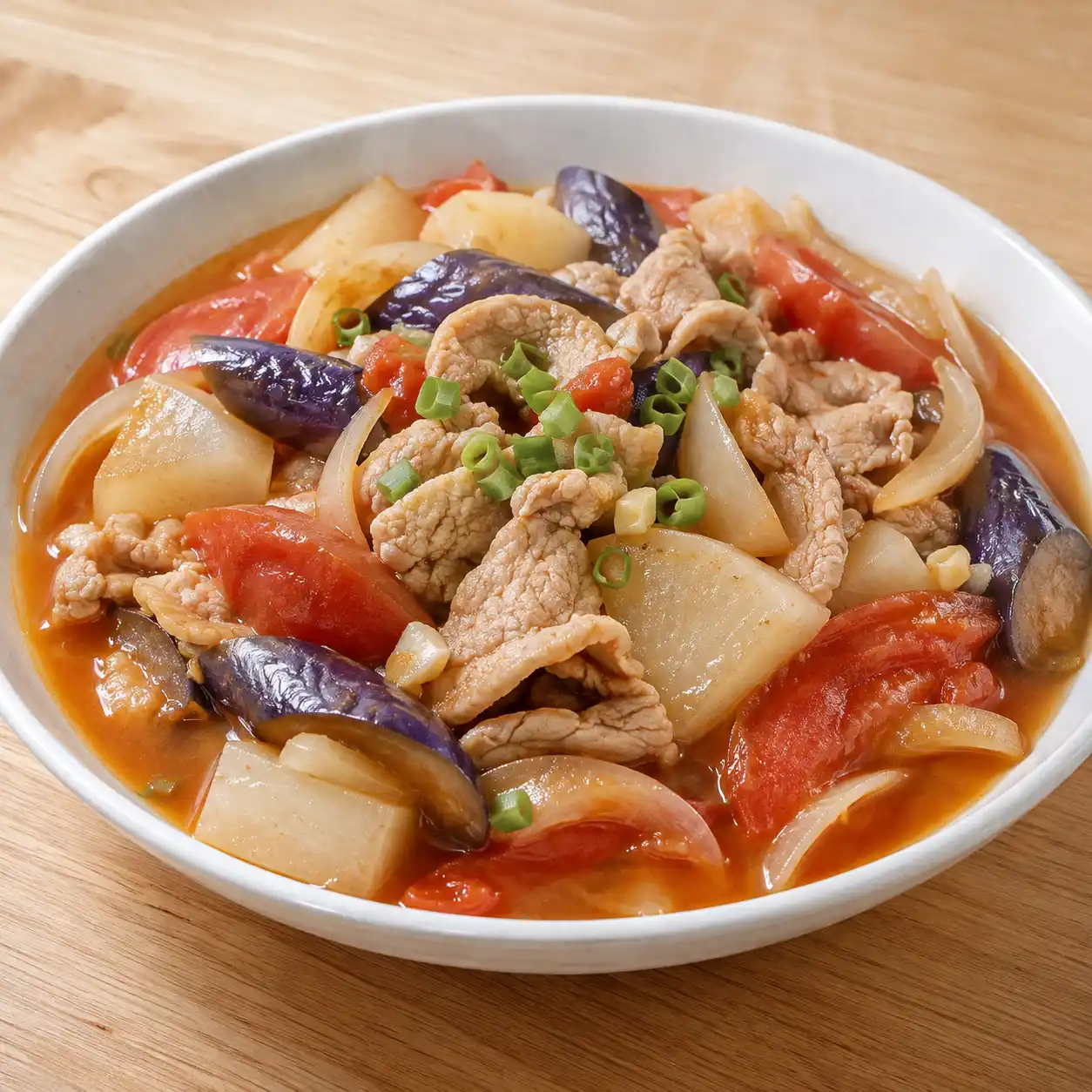 豬肉片白蘿蔔茄汁燒