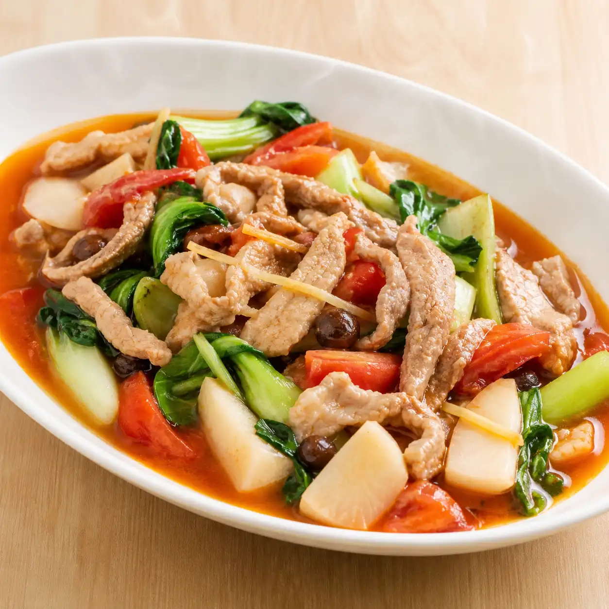 瘦肉絲山藥茄汁燒