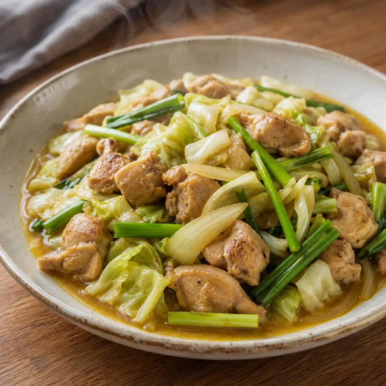 咖哩雞腿高麗菜燒