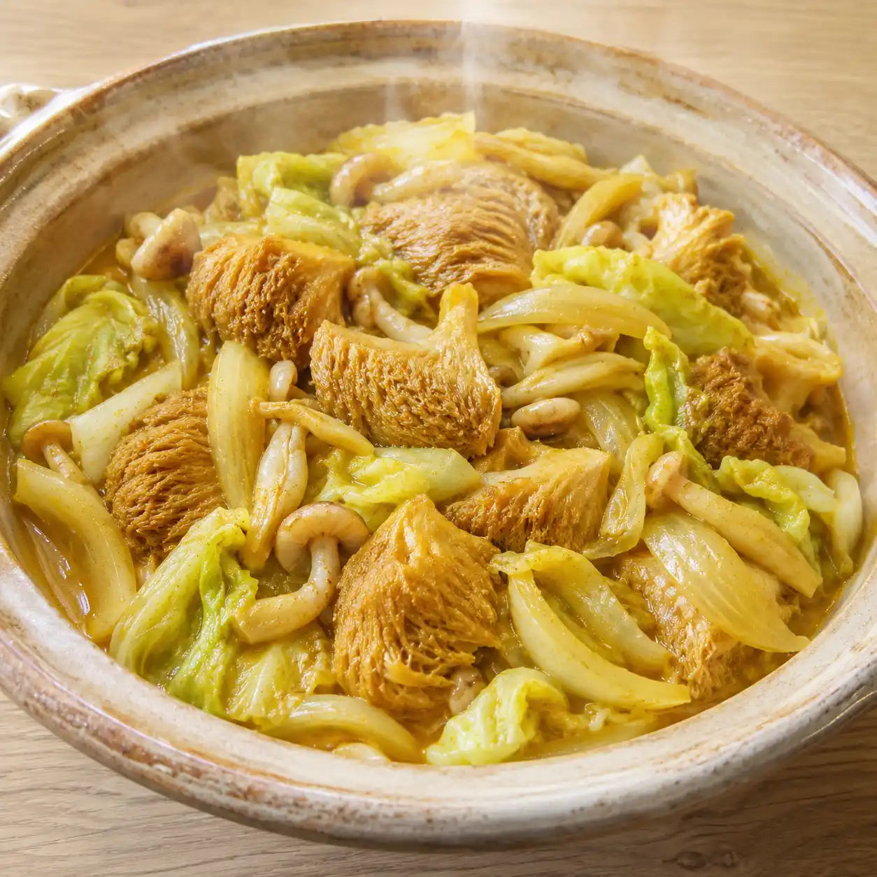 咖哩猴頭菇雪白菇燒
