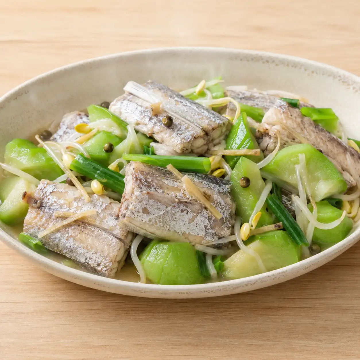 白帶魚絲瓜蔥燒