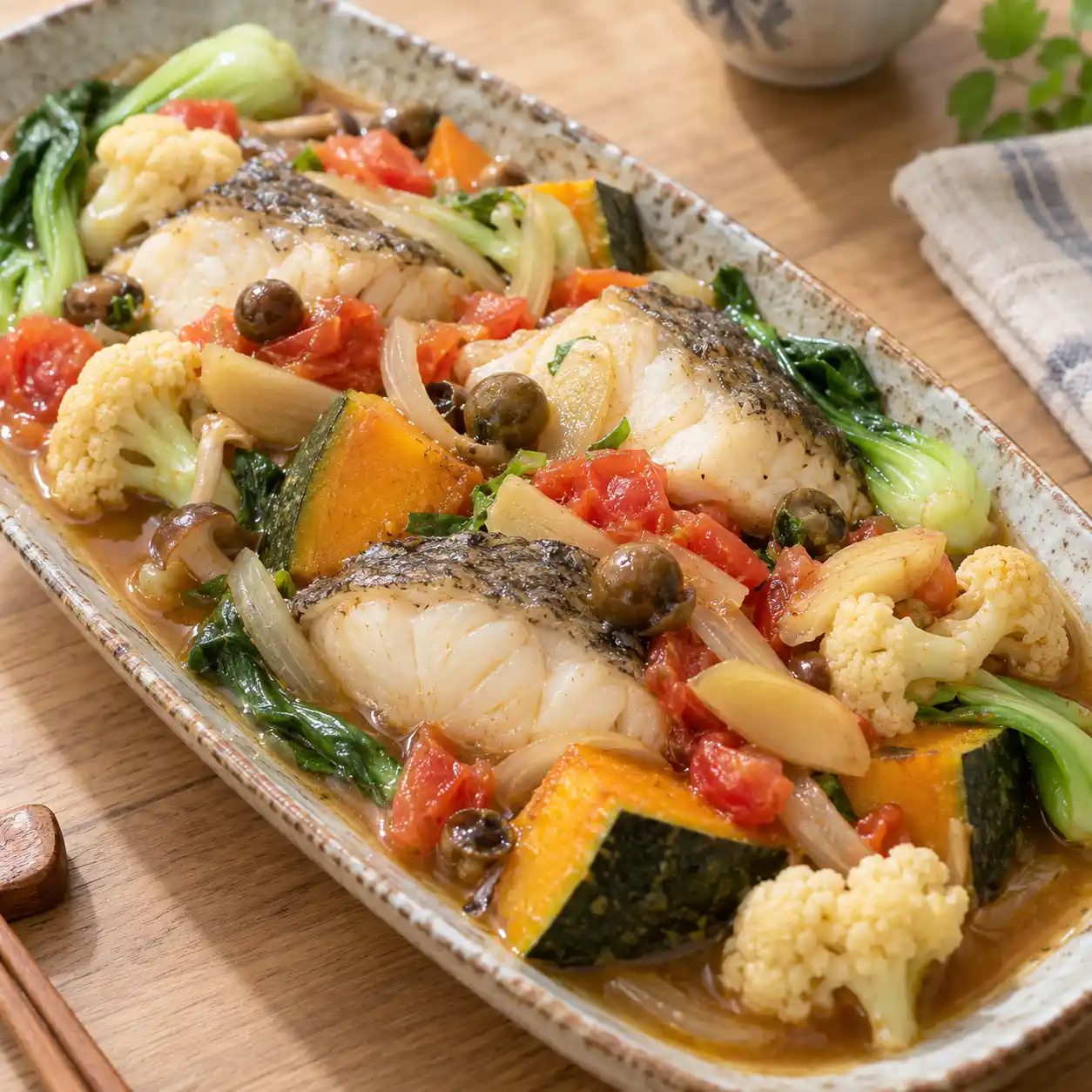 破布子鱈魚南瓜燒
