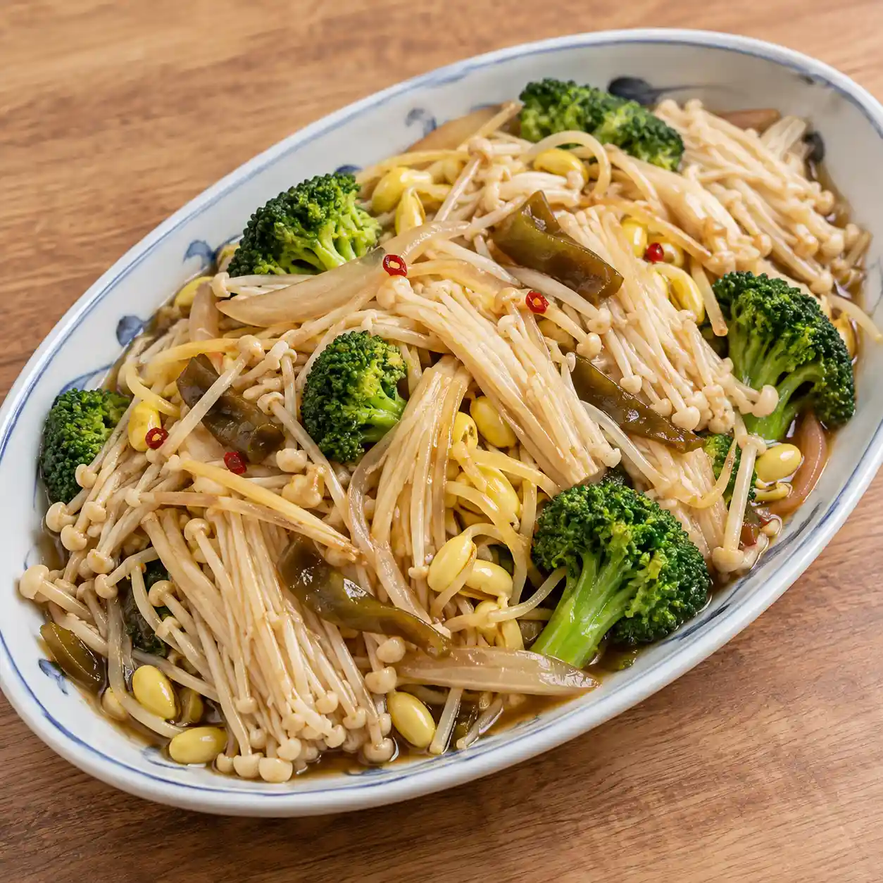 剝皮辣椒醬燒金針菇