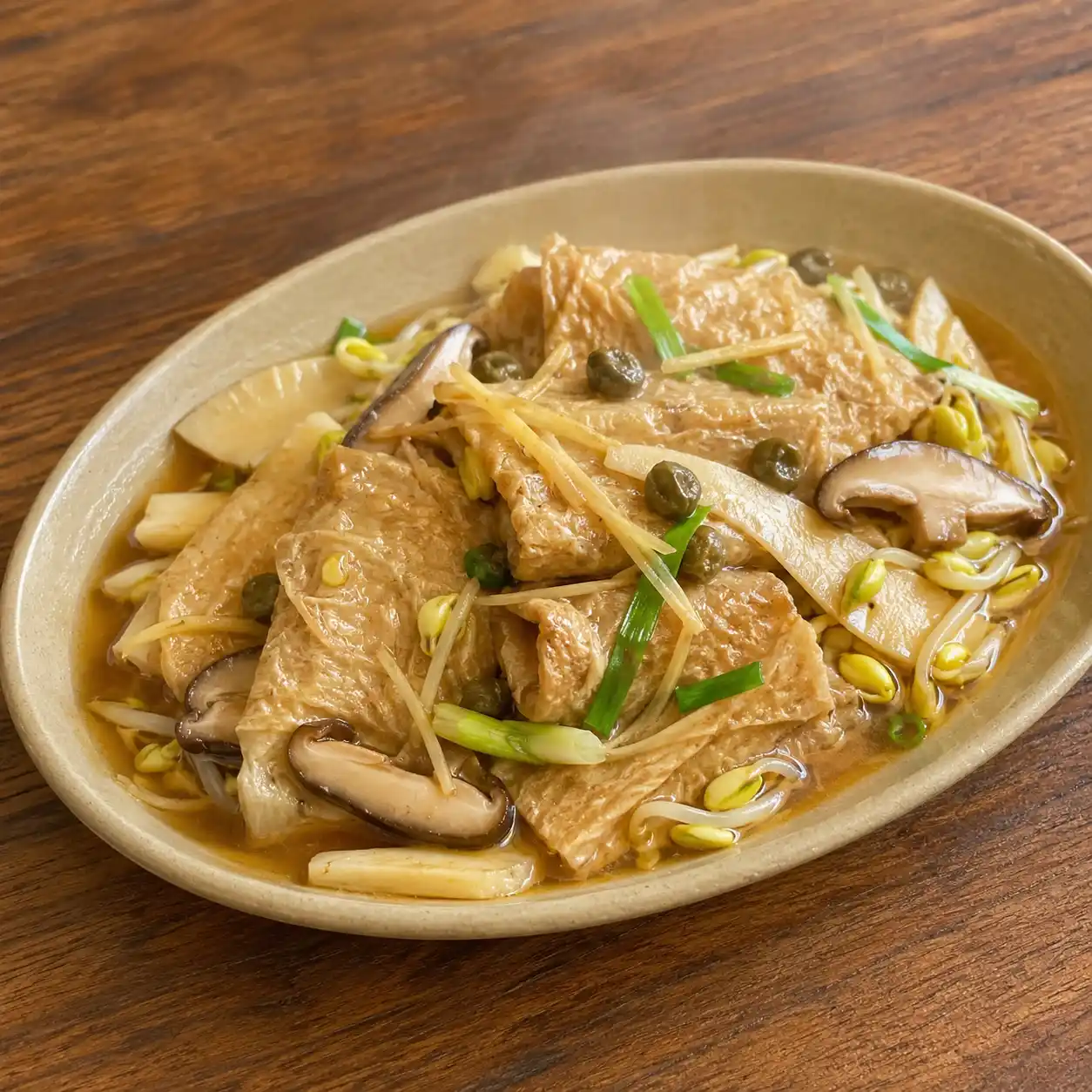 破布子醬燒豆皮
