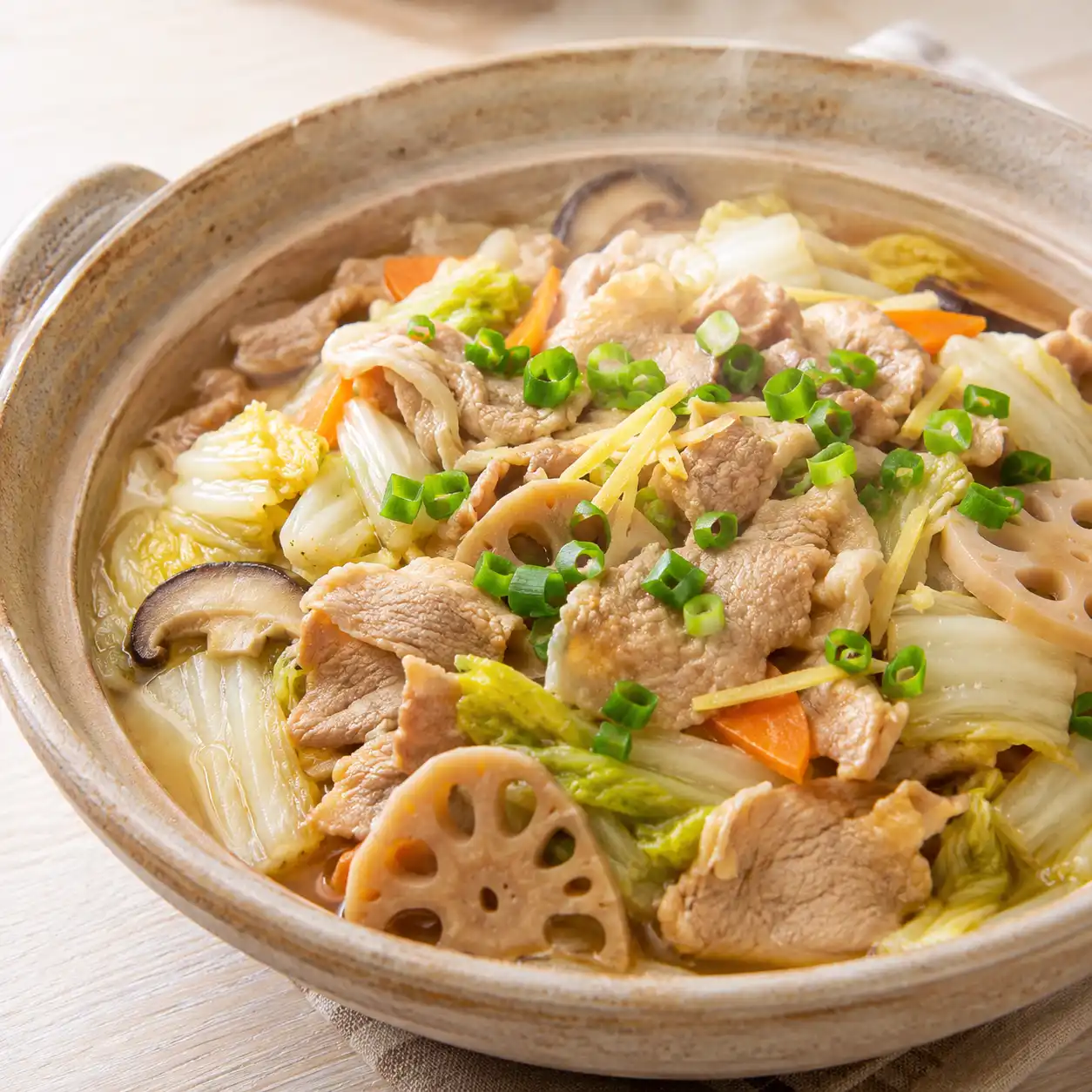 味噌豬肉片大白菜燒