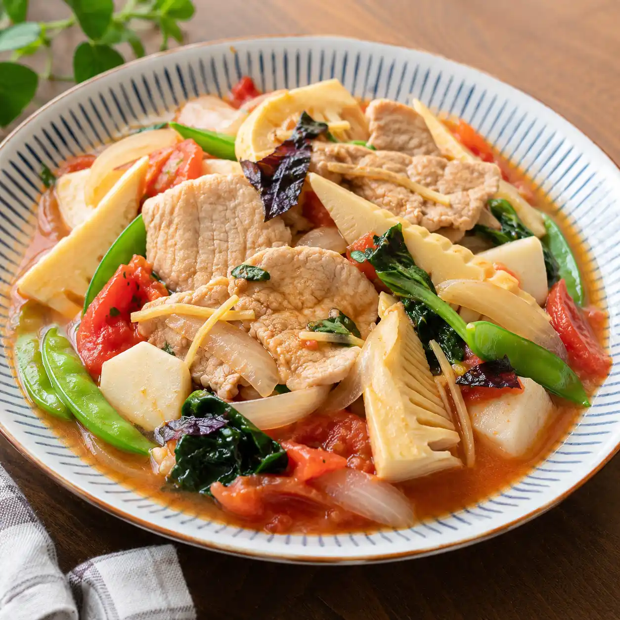 豬肉片竹筍茄汁燒