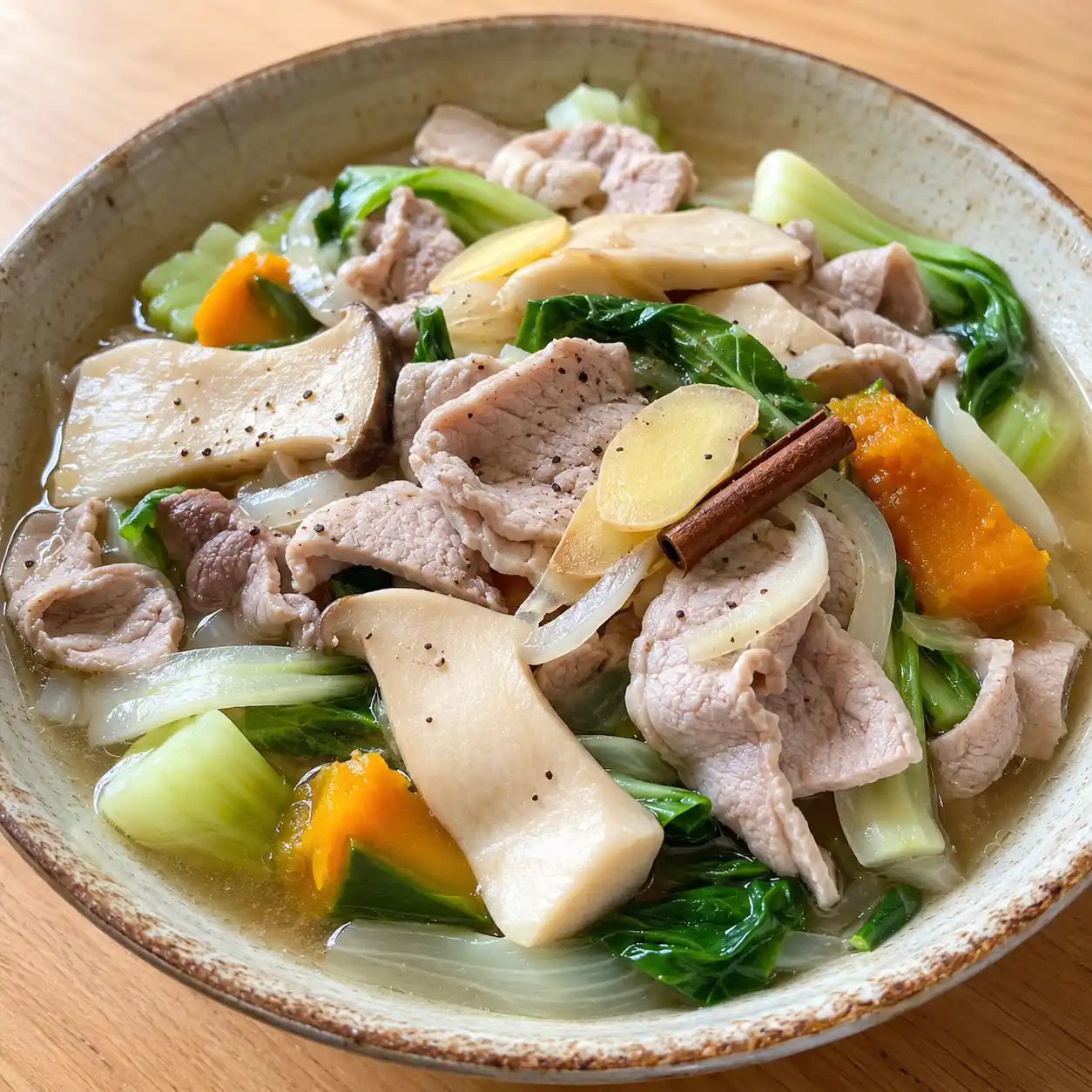 清滷豬肉片杏鮑菇