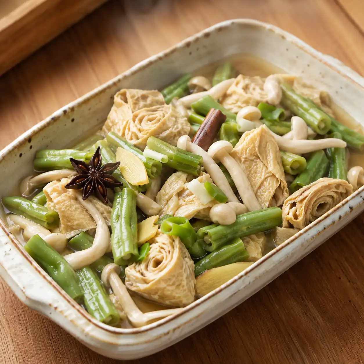 豆皮四季豆五香滷