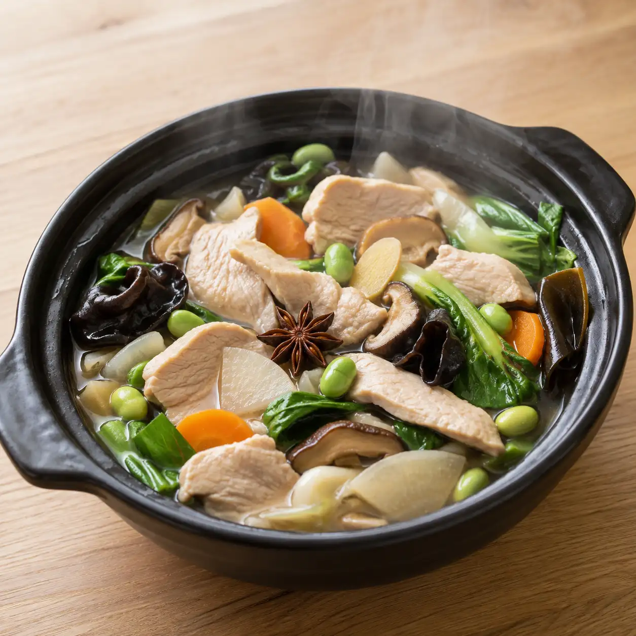 八角雞肉片黑木耳煨