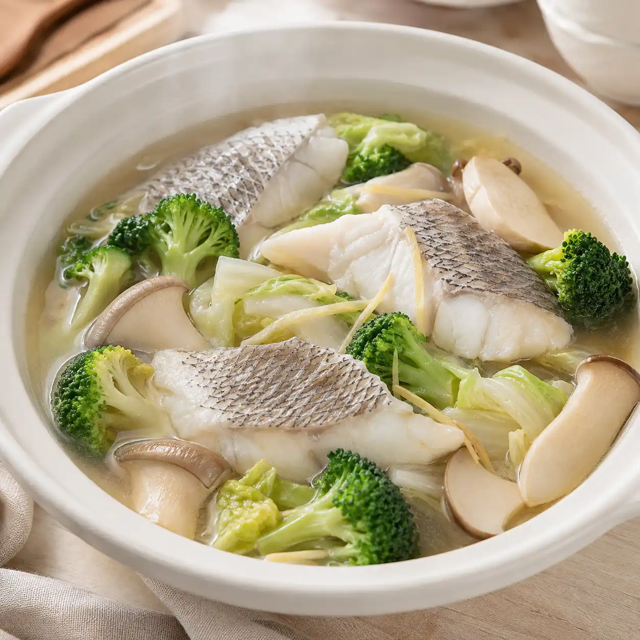 鯛魚青花菜白滷