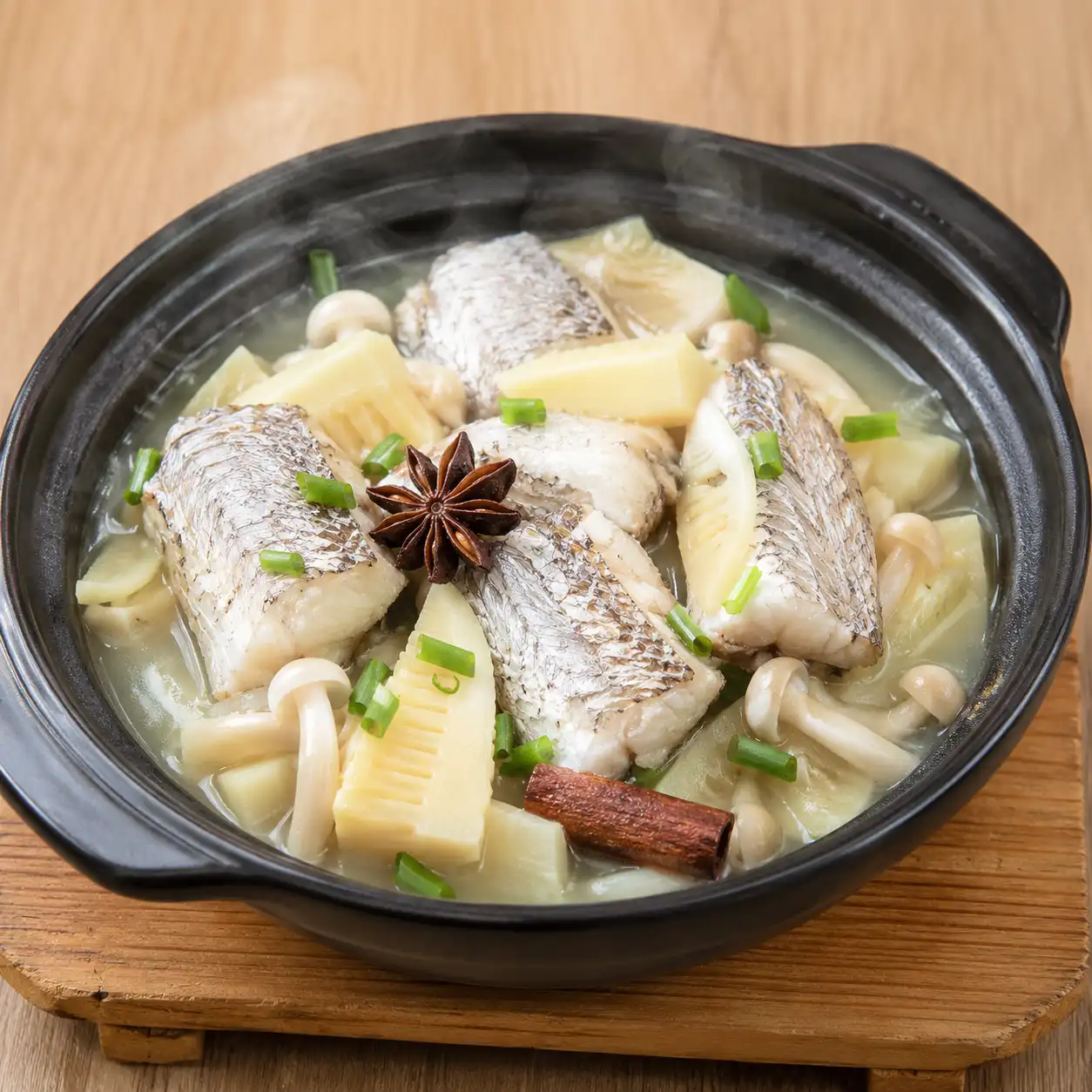 八角白帶魚竹筍煨