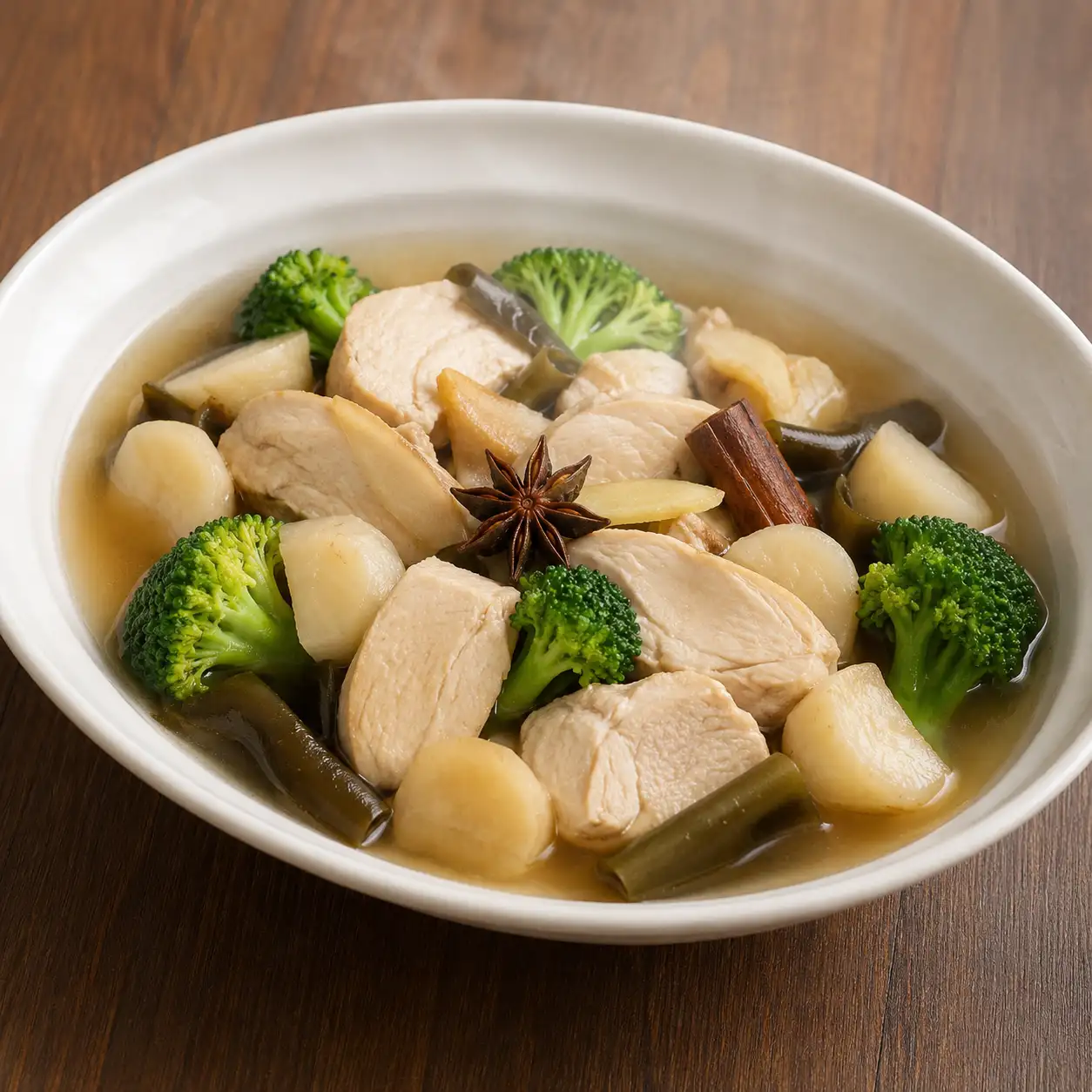 雞肉片菱角五香滷