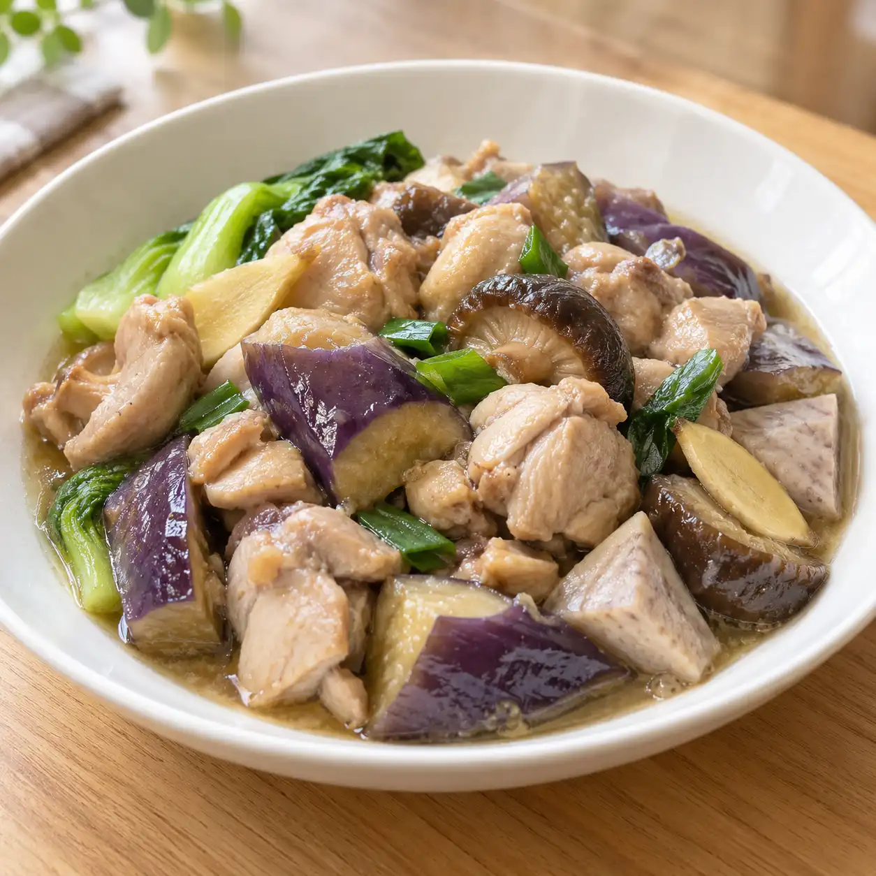 雞腿茄子白滷