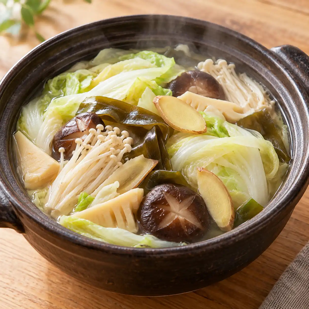 昆布金針菇高麗菜燉