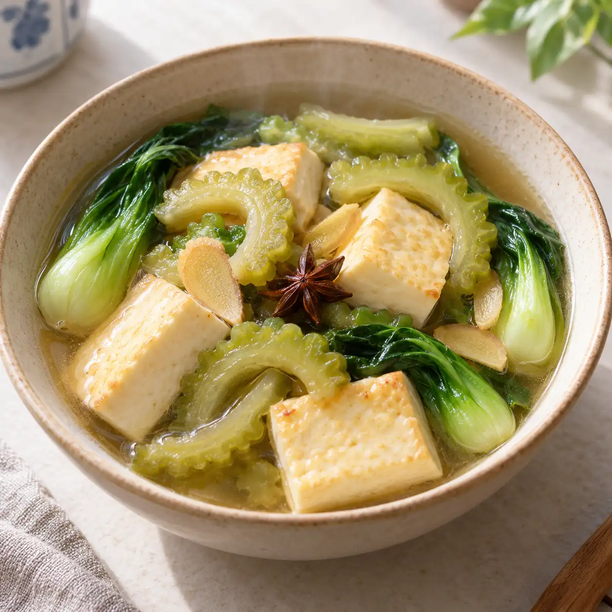 梅香蛋豆腐苦瓜燉