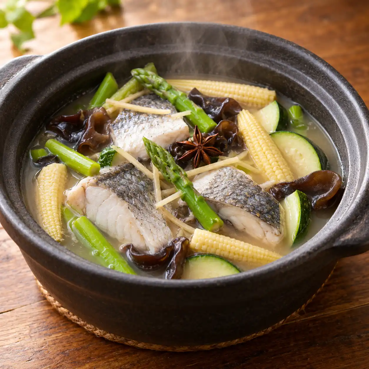 味噌虱目魚玉米筍燉