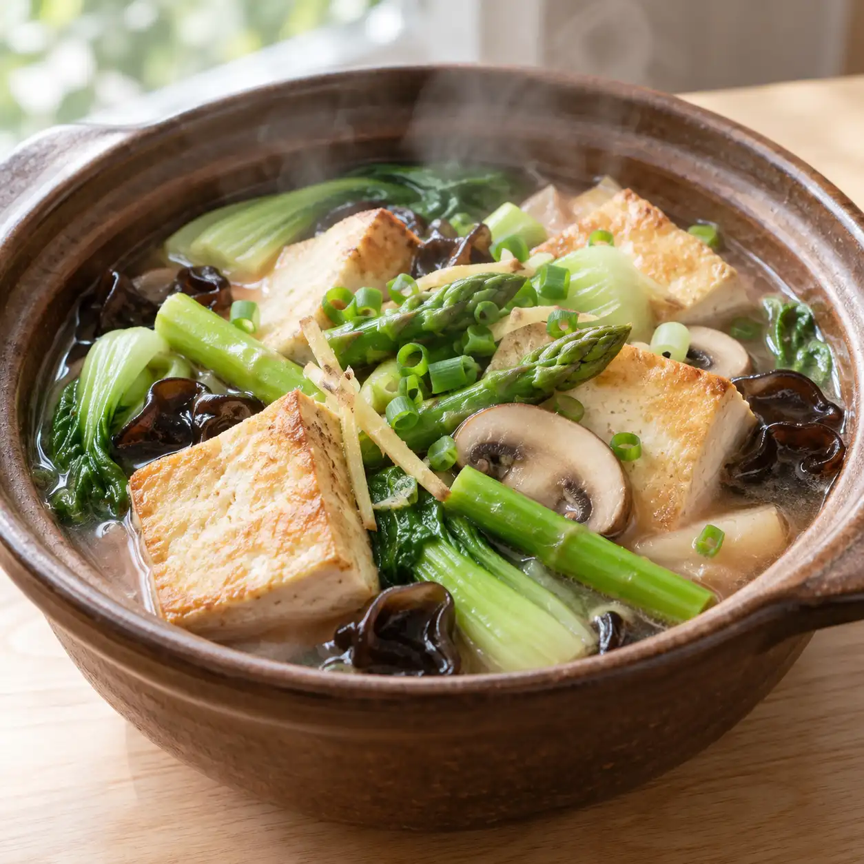 梅香板豆腐蘆筍燉