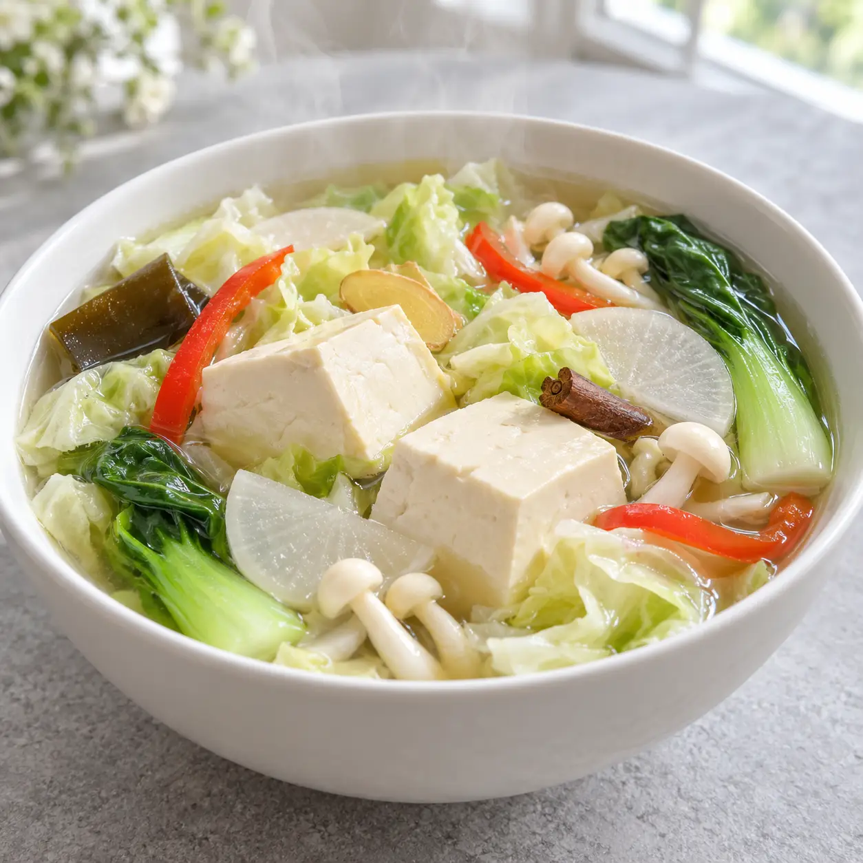 昆布嫩豆腐高麗菜清燉