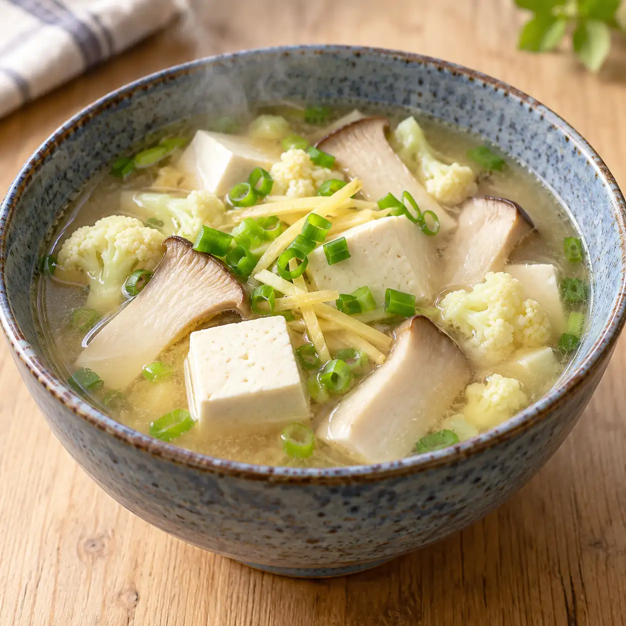 味噌板豆腐杏鮑菇湯