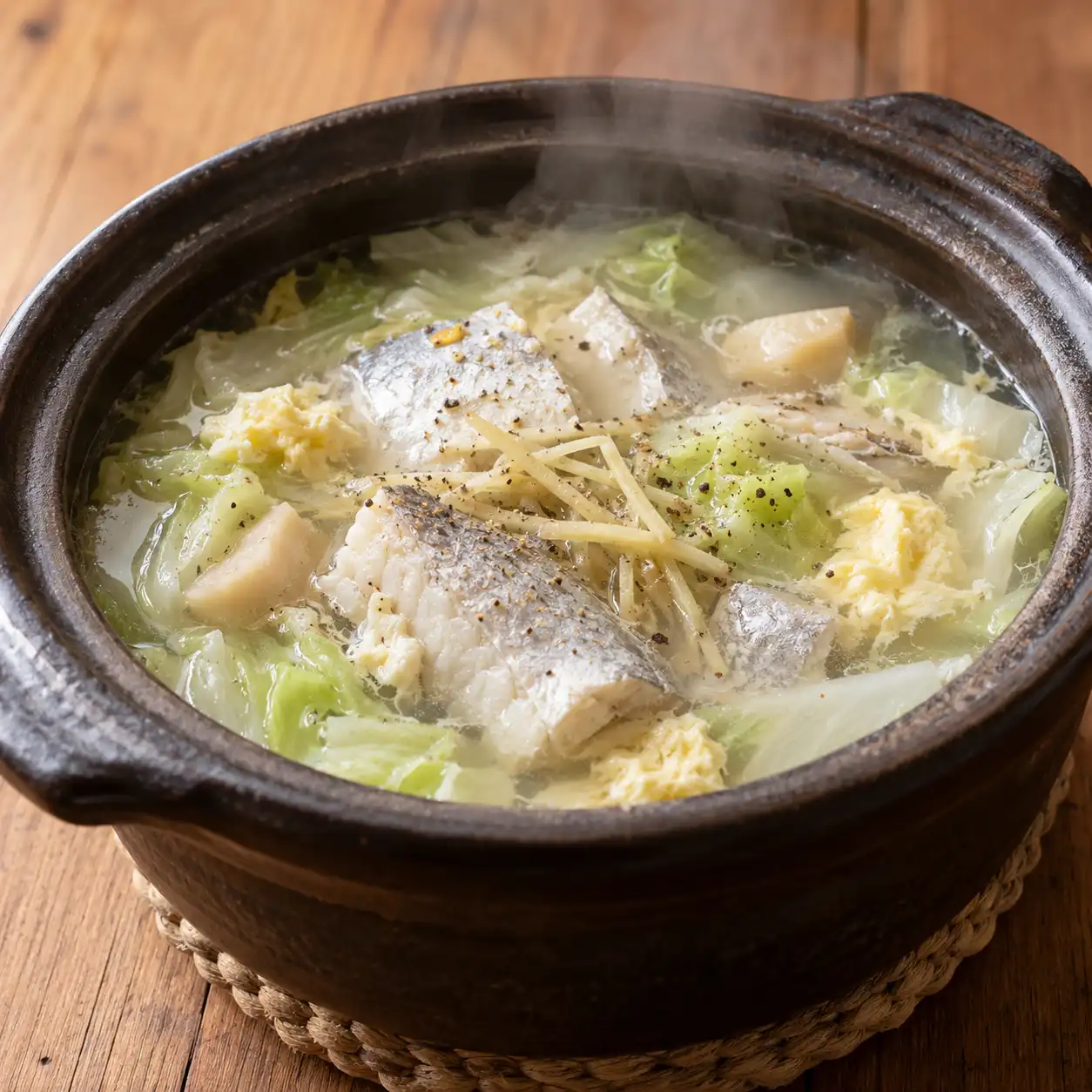 胡椒白帶魚菱角湯
