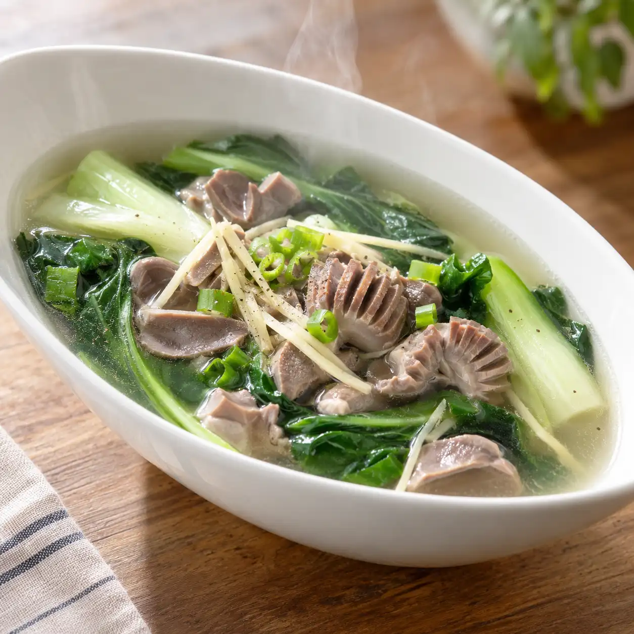 雞胗青江菜清湯