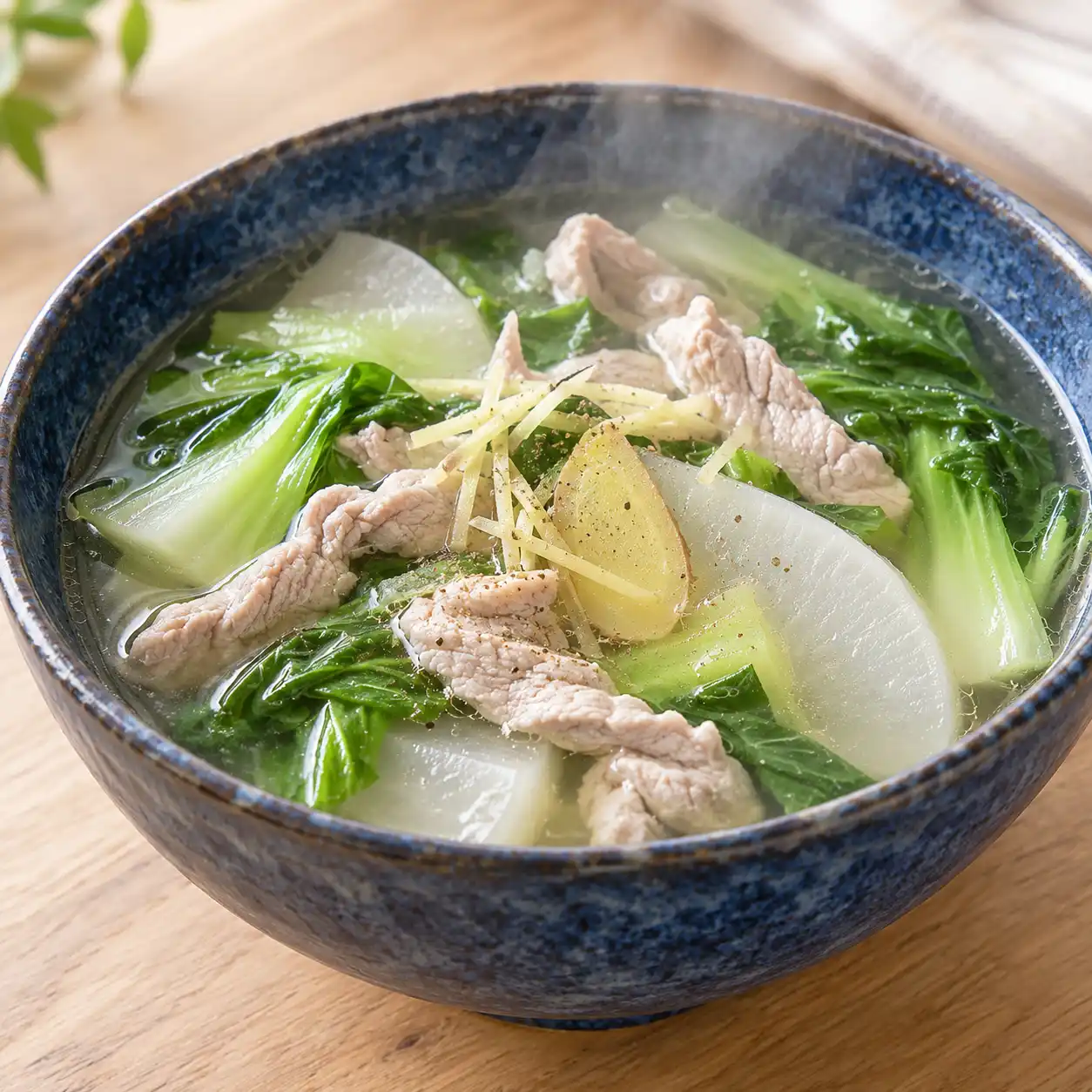 豬柳小白菜清湯