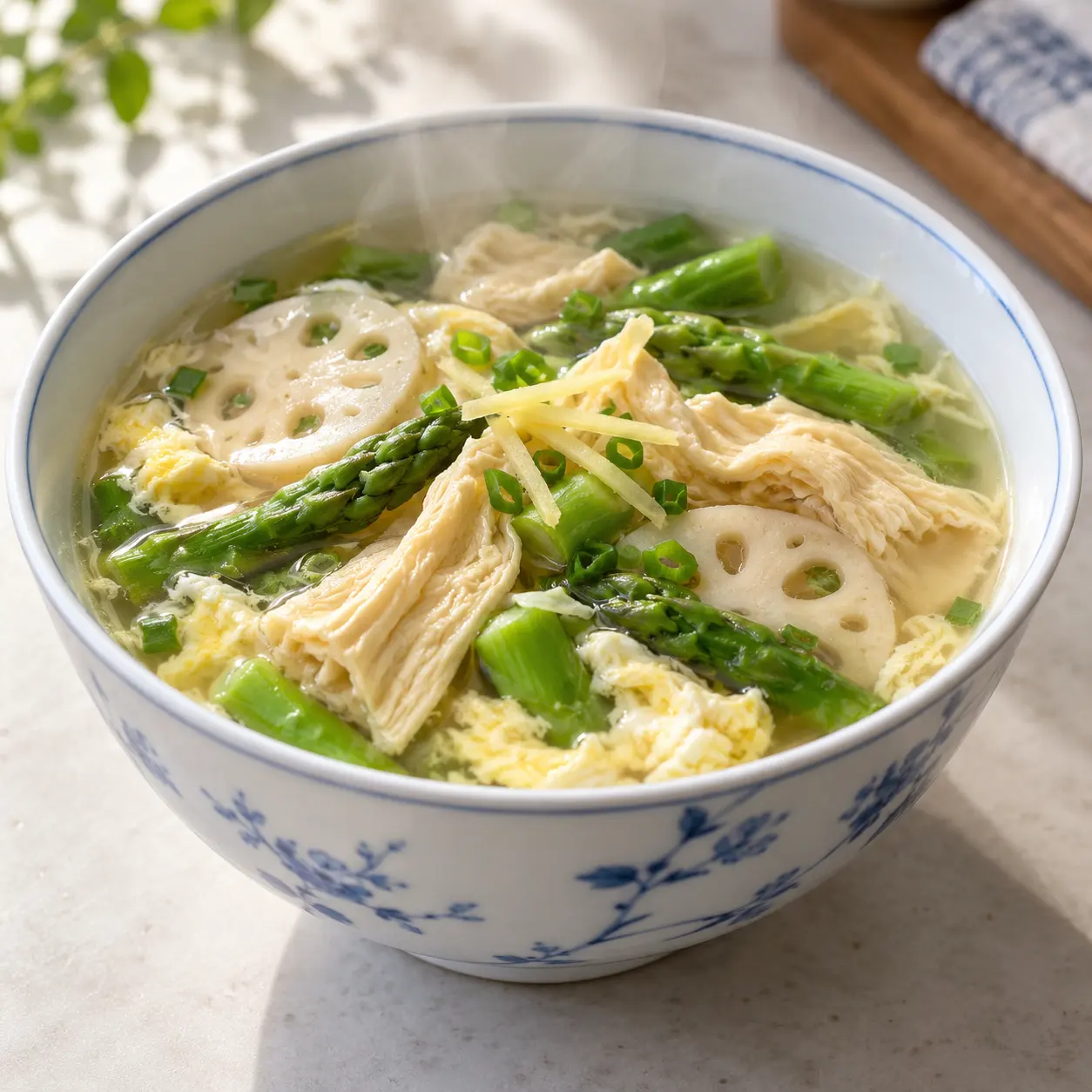 豆皮蘆筍清湯