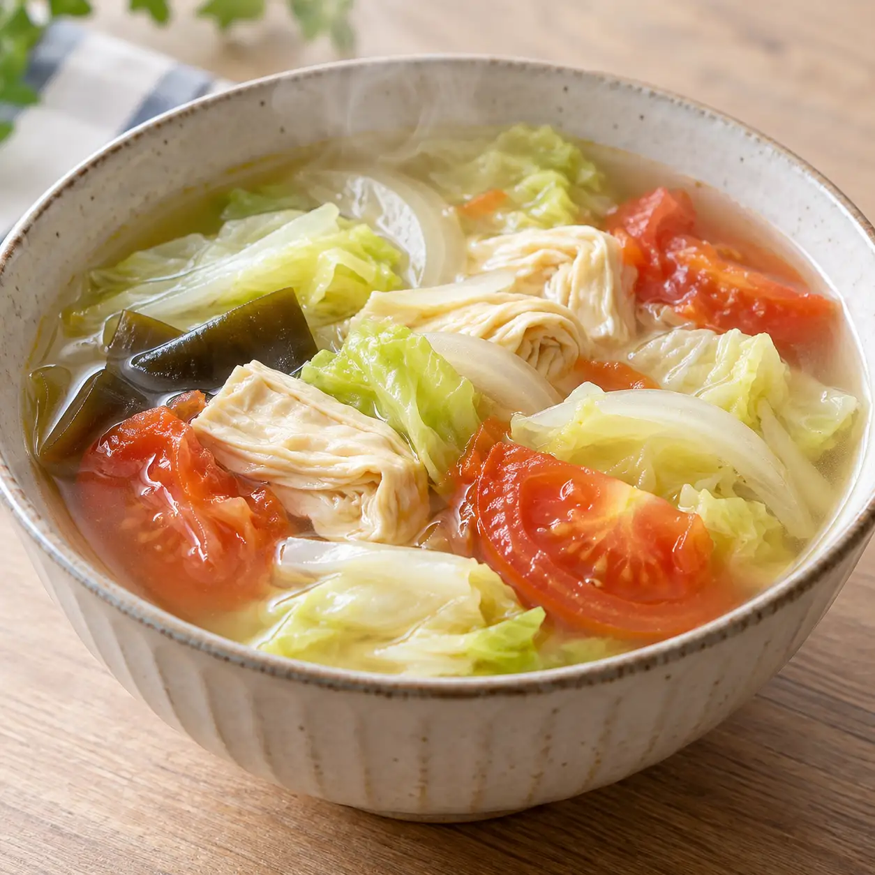 番茄豆包高麗菜蔬菜湯