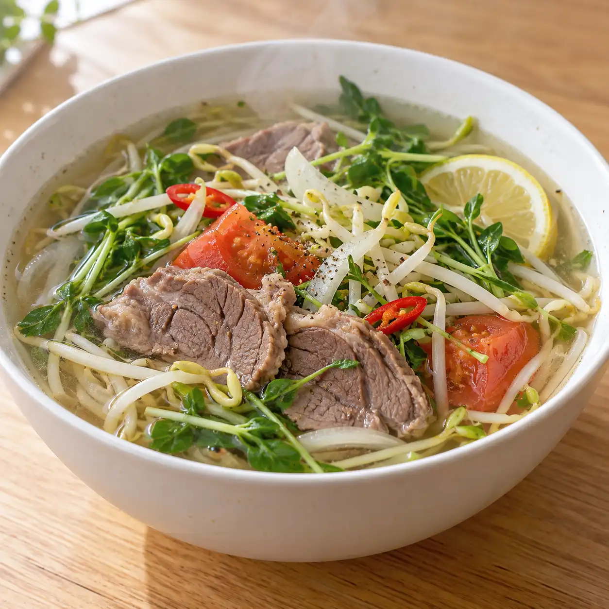 牛腱綠豆芽酸辣湯