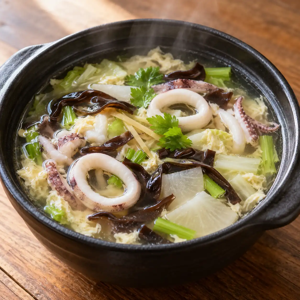 昆布透抽黑木耳蛋花湯